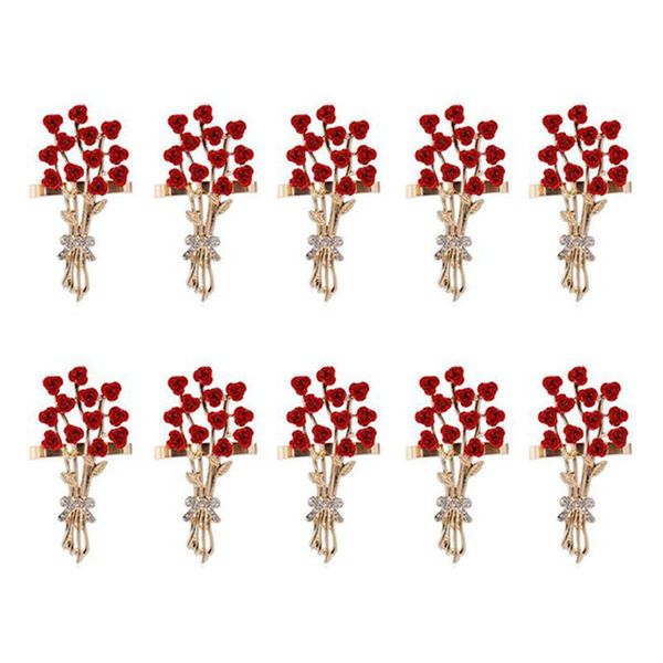 

pcs valentine's day series rose flower napkin button ring rings