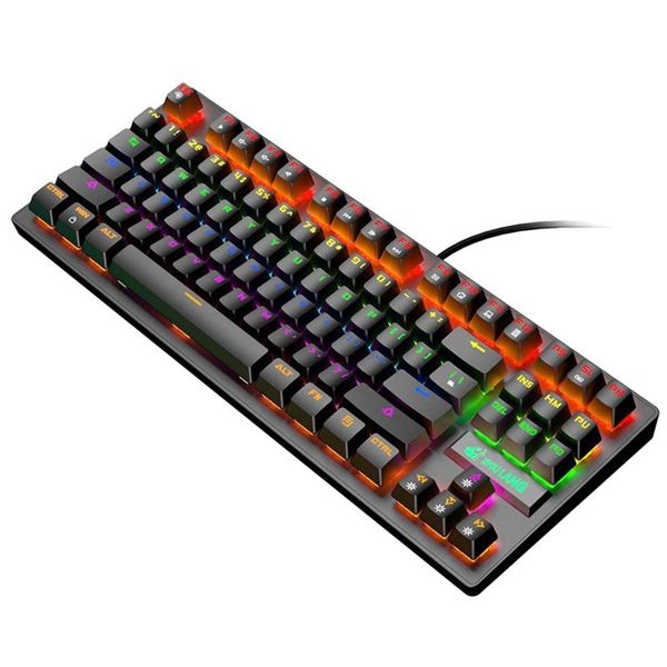 

punk mechanical keyboard 87 keys green axis gaming office notebook keyboards