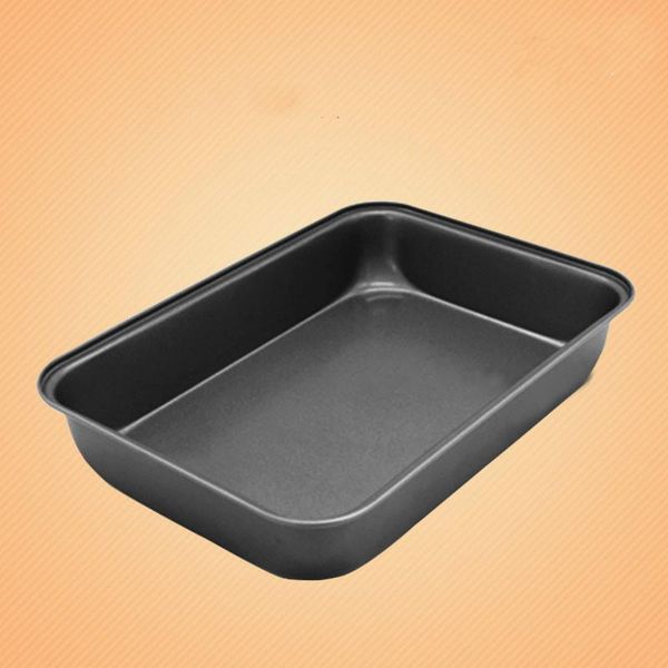 

cake tools 2021 arrival rectangular non-stick carbon steel barbecue plate baking roast chicken molds oven pan