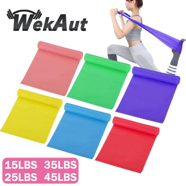 

yoga pilates stretch resistance band exercise fitness training elastic gym natural rubber workout traning strap bands