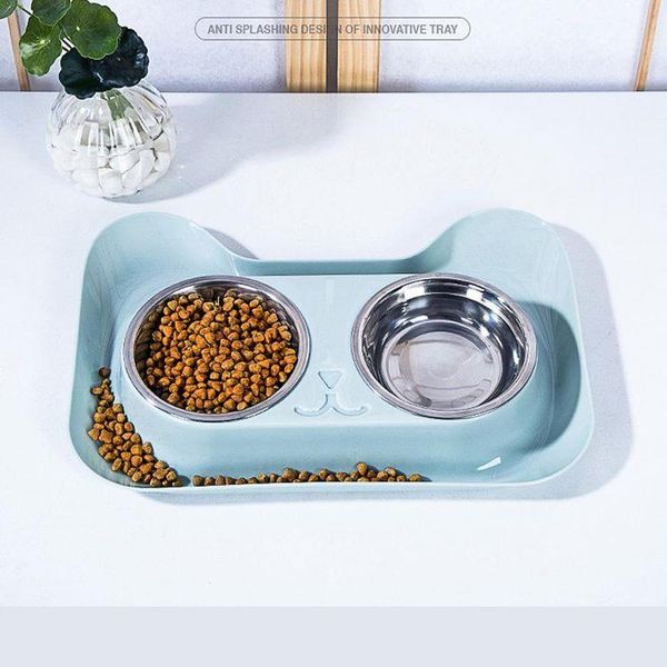 

cat bowls & feeders pet feeding dogs dog stainless steel products double wholesale
