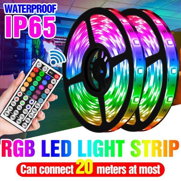 

strips led light strip smd lighting rgb tv dc12v diode tape lamp 5m 10m 15m 20m waterproof backlight ribbon bedroom decoration