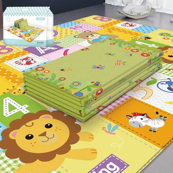 Tappetino strisciante per bambini EVA Tappetino bifacciale impermeabile Decorazione della stanza in morbida schiuma Tappeto per asilo nido Tappeto pieghevole grande Tappetino da gioco per bambini Puzzle 210724