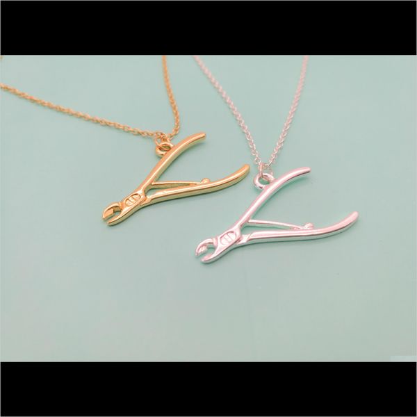 

& pendants jewelry drop delivery 2021 10pcs- n142 pliers necklace mechanic tool wrench repair instrument motorcycle motor biker spanner pend, Silver