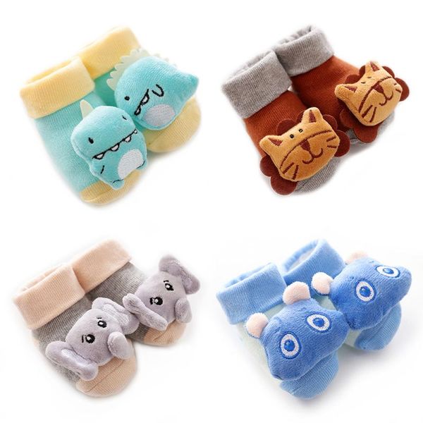 

3Pieces/LotHot Sale Autumn And Winter Childrens Cotton Socks Non-slip Floor Socks Cartoon Style Boy And Girl Socks With Bells