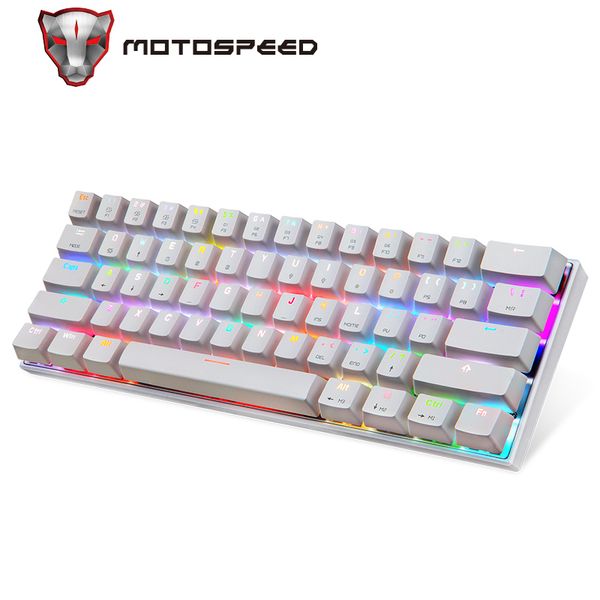 MOTOSPEED CK62 Kabellose mechanische Dual-Mode-Gaming-Tastatur mit 61 Tasten, RGB-LED-Hintergrundbeleuchtung