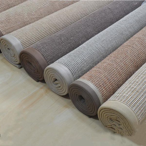 

40x60/50x80cm simple sisal doormat rug carpet straw tatami mat hallway pad carpets
