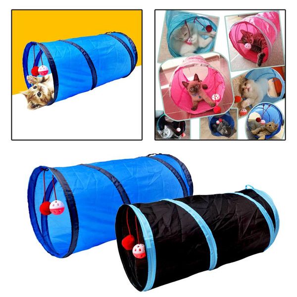 

cat toys collapsible tunnel indoor cats kitten crinkle interactive toy