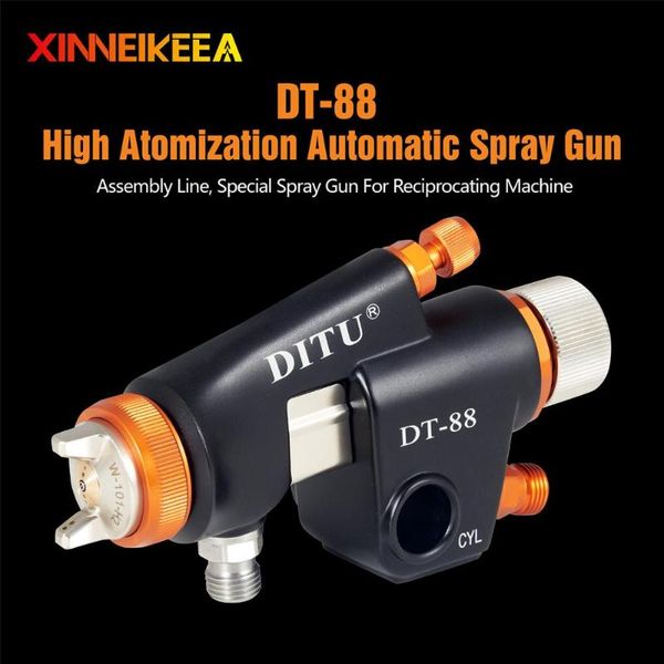 

professional spray guns wa-101 automatic gun assembly line special for reciprocating machine nozzle 0.8 1.0 1.3 1.5mm forged body