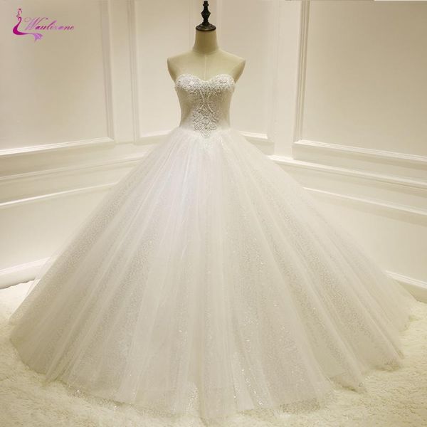 

other wedding dresses waulizane ball gown dress custom made with beads rhinestones of strapless brdal floor length, White