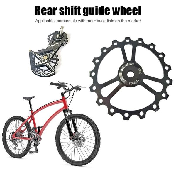 

bike derailleurs 17t mountain rear cnc ceramic bearing bicycle derailleur pulley guide wheel cycling accessories