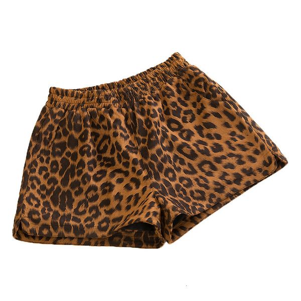 

fashion quality female leopard high autumn winter thick elastic waist lined korean wild slim shorts, White;black