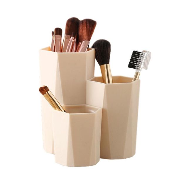 

lattices makeup brush storage box deskorganizer dressing table bathroom eyebrow pencil beauty egg holder boxes & bins