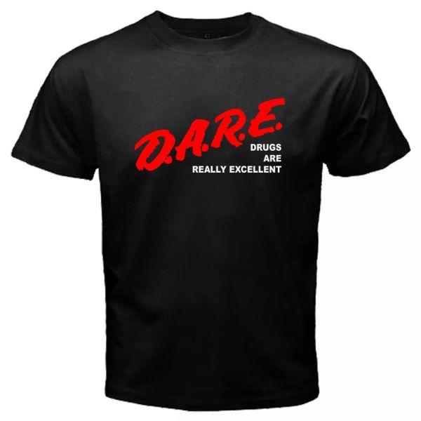 

RARE Drugs Are Really Excellent R.A.R.E Funny retro Men's black Gildan T-shirt, White;black