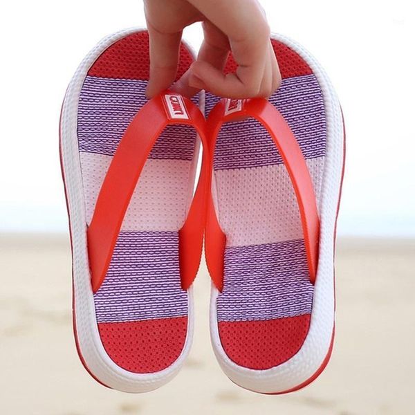 

slippers women beach casual summer rainbow color flip flops indoor floor shoes flat sandals1 b945, Black