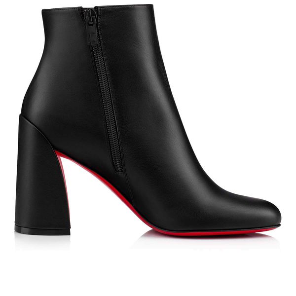 Bot moda ünlü lüks tasarımcı kadın ayak bileği bot siyah buzağı deri tıknaz topuklu turela 85mm blok topuklu yan fermuar Paris klasik stil kutusu 35-44eu