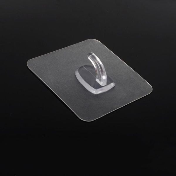 

hooks & rails transparent strong self adhesive door wall hangers for silicone storage hanging kitchen bathroom accessories 10 pcs