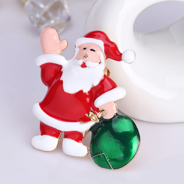 

fashion christmas pins christmas-brooches corsage christmas-tree collar boots snowman sleigh bell penguin mix styles christmas decorations a, Gray