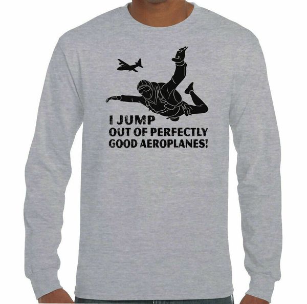 

i jump out of perfectly good aeroplanes mens funny skydiving t-shirt, White;black