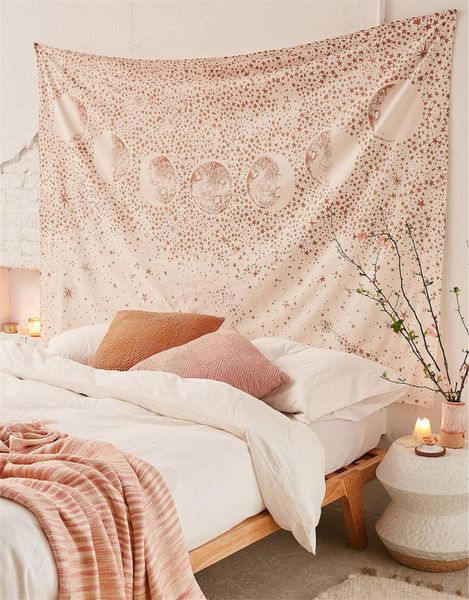

tapestries starry sky wall hanging tapestry moon mandala india carpet blanket sofa boho decor dorm headboard backdrop yoga