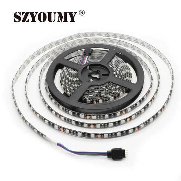 

strips szyoumy 500m/lot led strip black pcb dc12v flexible light 60 led/m rgb white and warm ip20 ip65 waterproof
