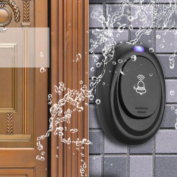 

other door hardware 36 chord tones anti nuisanc wireless waterproof doorbell button receiver plug-in smart home visitor reminder