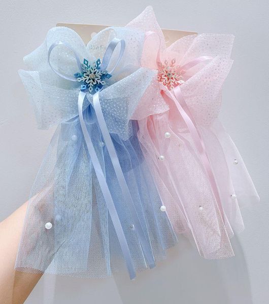 

bridal veils children's hair accessories big hairpin ice snow yarn wedding flower girl super fairy for children, Black