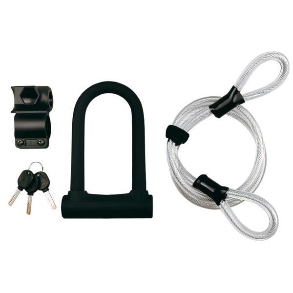 

bike locks bicycle u lock steel safety anti-theft road cable u-lock set electrical motorbike bisiklet kilidi security cycling
