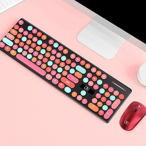 

waterproof wireless keyboard and mouse set office gaming mute keyboards