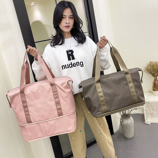 

travel bag female portable large capacity one shoulder storage waiting student simple and convenient luggage short distance travel purse