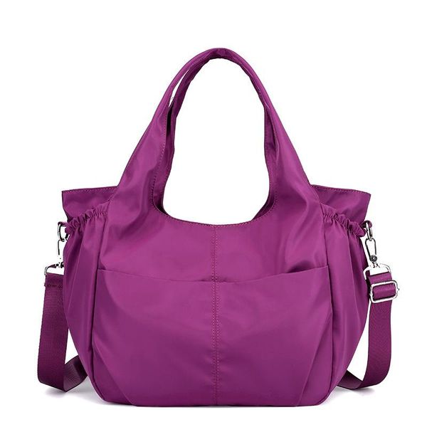 

large capacity waterproof shoulder bags for women tote shopping hand casual nylon female handbag cross body