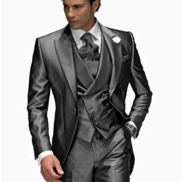 

men's suits & blazers custom made men wedding groom tuxedos formal man suit business wear 5xl 3 pieces 7keb, White;black
