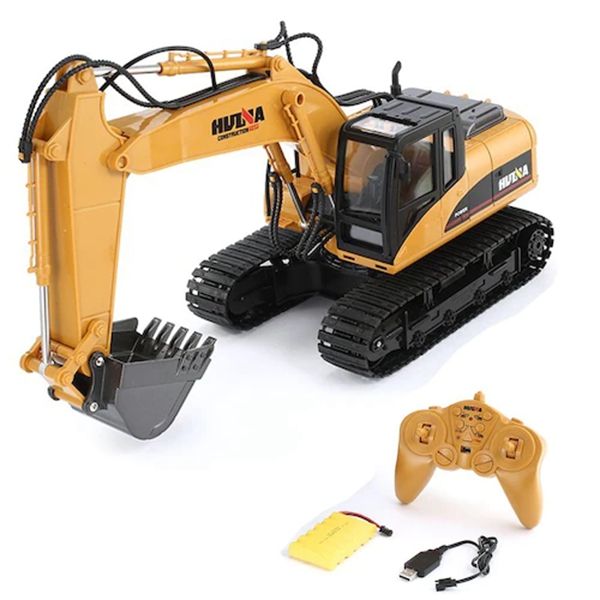 HUINA 550 DRIFT RC Ekskavatör RC Model Uzaktan Kumanda 15 CH RC Kamyon 1/14 Traktör Crawler Digger RTR Ekskavatör Radyo Kontrol Oyuncaklar Erkekler için