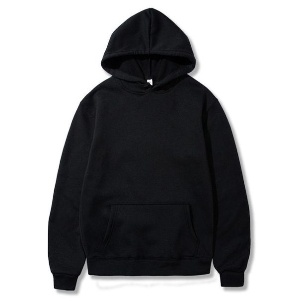 

men's hoodies & sweatshirts tile plush sweater men's long sleeve2021 autumn and winter large fashion casual versatile solid color h, Black