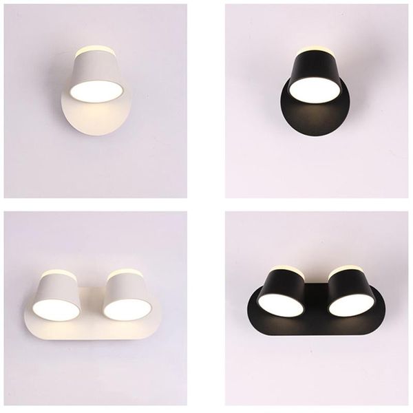 

wall lamp 360-degree rotating led light for living room bedroom bedside bathroom wall-mounted lighting modern el lightin