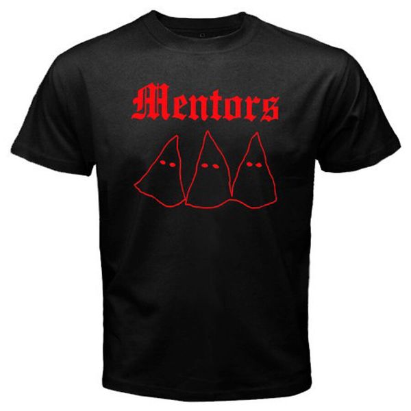 

New Mentors Band Logo Men's Black T-Shirt Size S-3XL, White;black