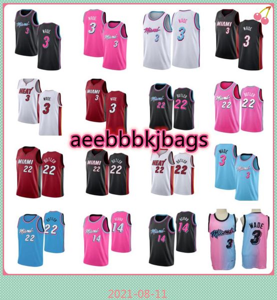 

basketball jersey3 dwyane wade22 jimmy butler14 tyler herrobasketball jersey, Black;red