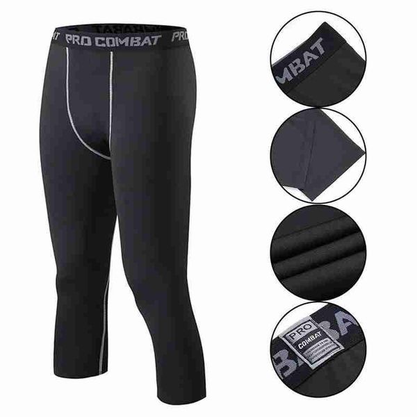 

running pants men's fitness sports tights basketball leggings quick-drying explosive high elastic training, Black;blue