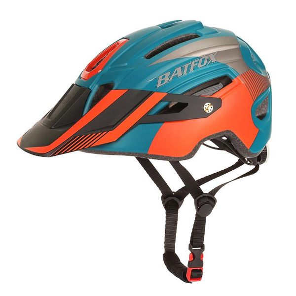 

bike cycling helmet with led tail light mountain road bicycle helmets outdoor sport safety protective w/removable visor caps & masks, Black