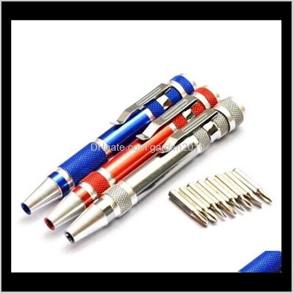 Tornavida 8 arada 1 hassas manyetik kalem tarzı tornavida vida bit seti slotted Phillips Torx Hex V1535 Onarım Aracı Mexhr ZHC50