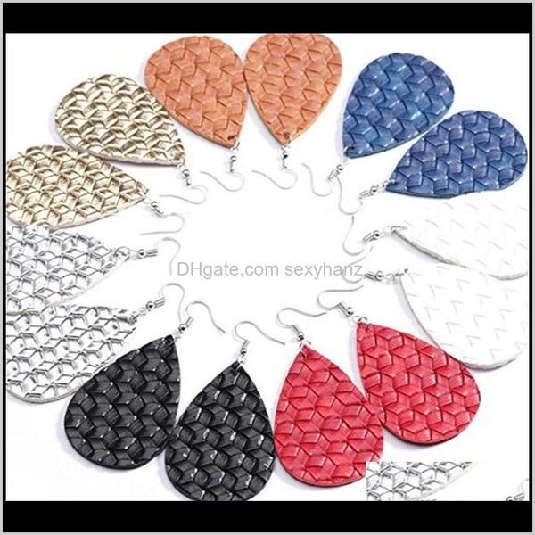 

chandelier delivery 2021 good quality faux leather fashion statement dangle drop for women banquet earrings jewelry, Silver