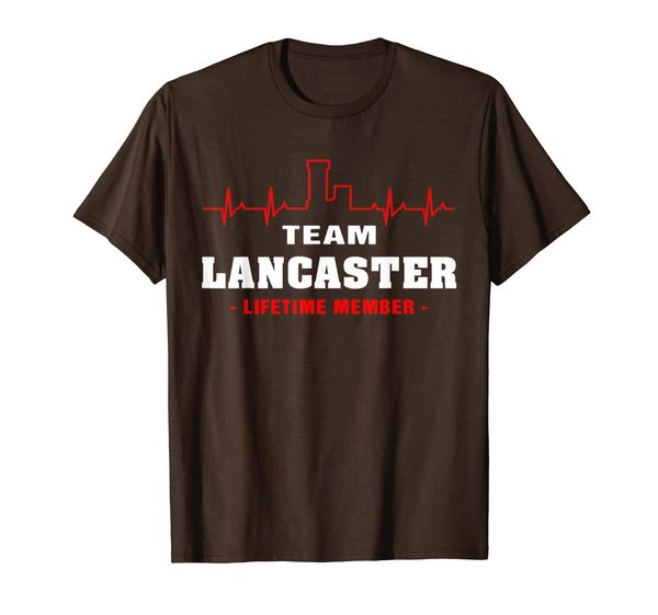 

team lancaster lifetime member shirt surname, last name gift t-shirt, White;black