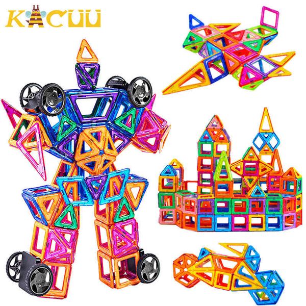 Magnetismo Tamanho Grande Designer Magnético Conjunto Conjunto de Construção de Modelo Brinquedo Plástico Magnético Blocos Educacionais Brinquedos para Presentes Kids q0723