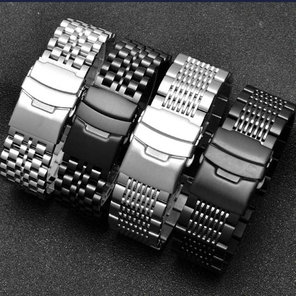Металлический браслет из нержавеющей стали 20/22 / 24 мм для Huawei Watch GT Ремень для Samsung Galaxy Watch. 46 мм S3 Frontier / Classic Band H0915