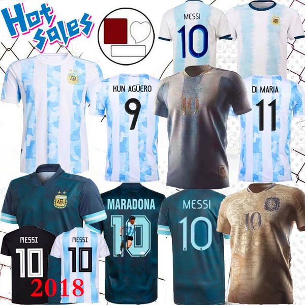 

argentina soccer jersey 2021 messi maradona dybala di maria kun aguero copa america football shirt men + kids kit uniforms 20 21 commemorate, Black;yellow