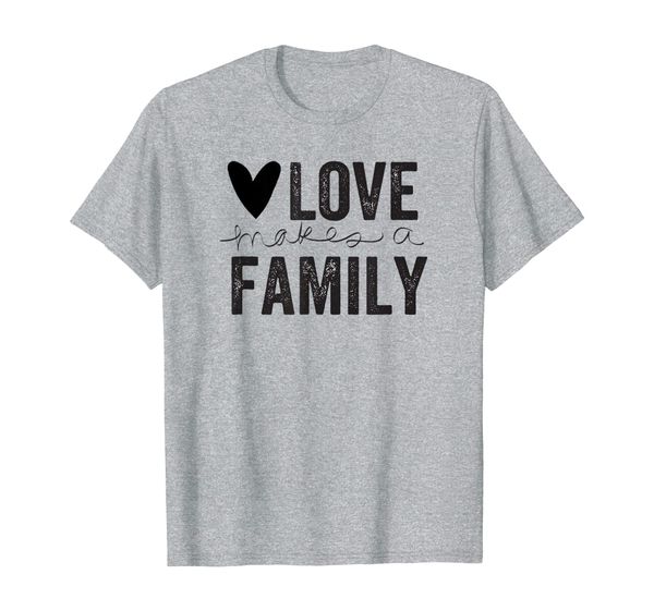 

love makes a family adoption foster care awareness shirt, White;black