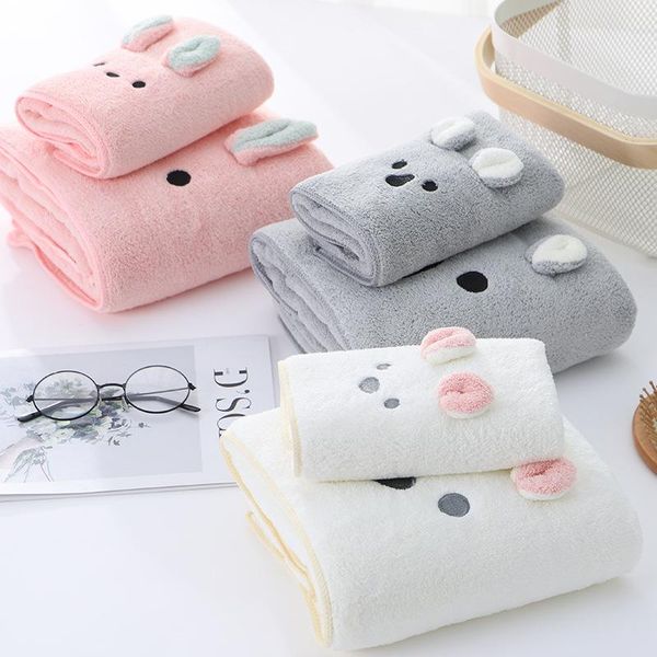 

towel cartoon embroidered bath set bridesmaid gift 2pcs