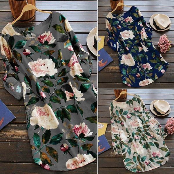 

charming dresses fashion round ne print long sleeve, Black;gray