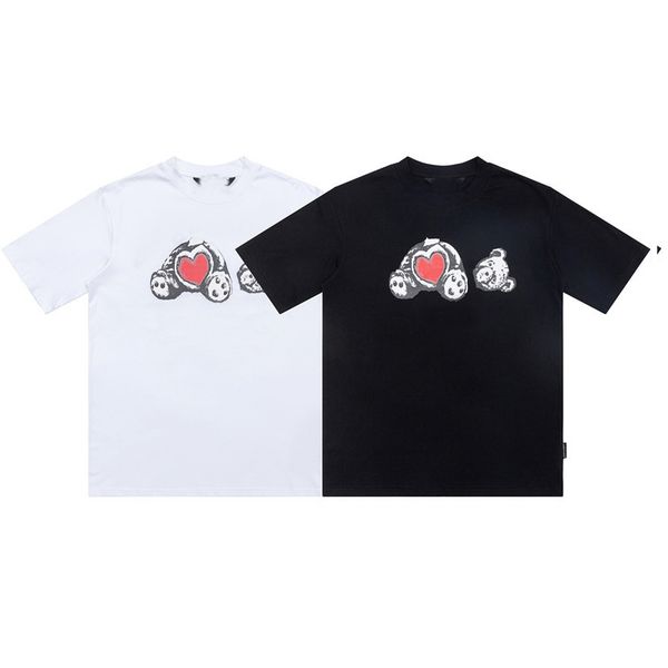 

brand t shirt 2021 mens women love bear t-shirts black white tee men womens palm short sleeve tees designer