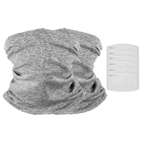 

scarves 42pcs reduce pollution half balaclava headwear neck gaiter, head wrap multifunctional scarf for outdoor sport, Blue;gray